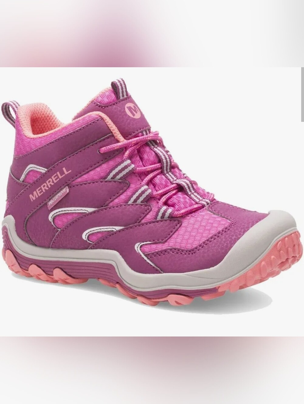 NEW IN BOX Merrell Girls Chameleon Waterproof Hiking Boots Size 3M